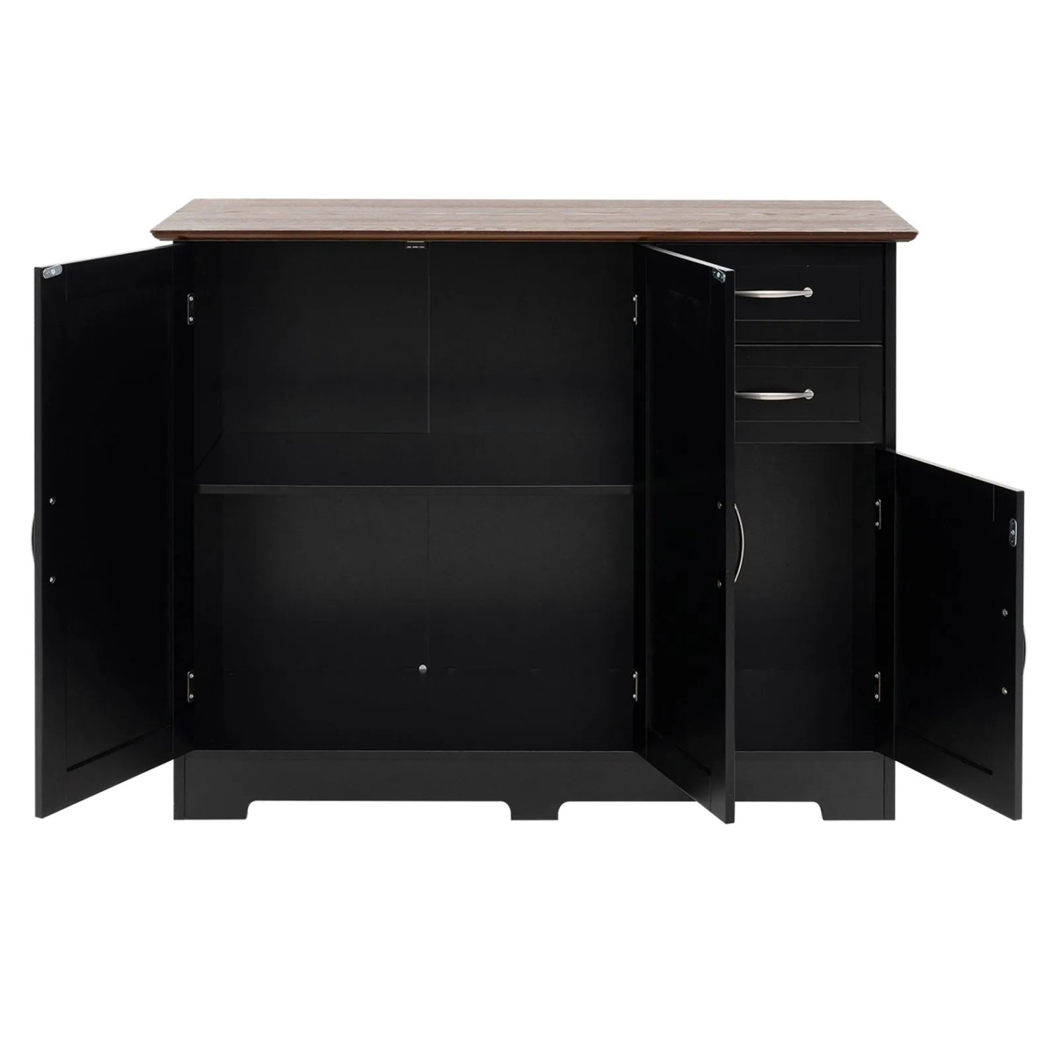 Costway Sideboard mit Arbeitsplatte 100 x 40 cm Schwarz günstig online kaufen