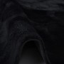 Detailansicht: Schwarzer, runder Fellteppich (200x200cm) der Marke Pergamon. Super Soft und luxuriös.