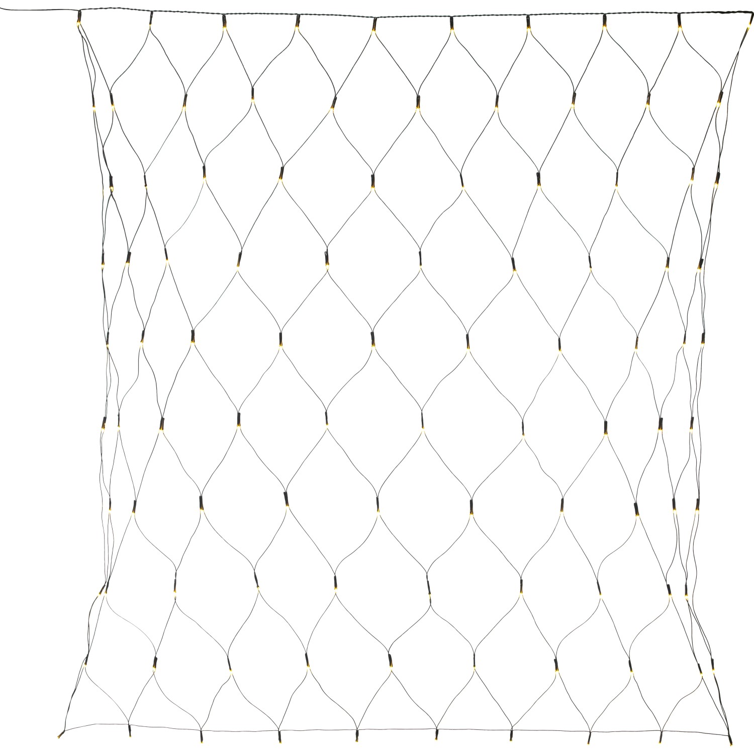 LED-Lichternetz 100 warmweiße LEDs Grünes Kabel 150 cm