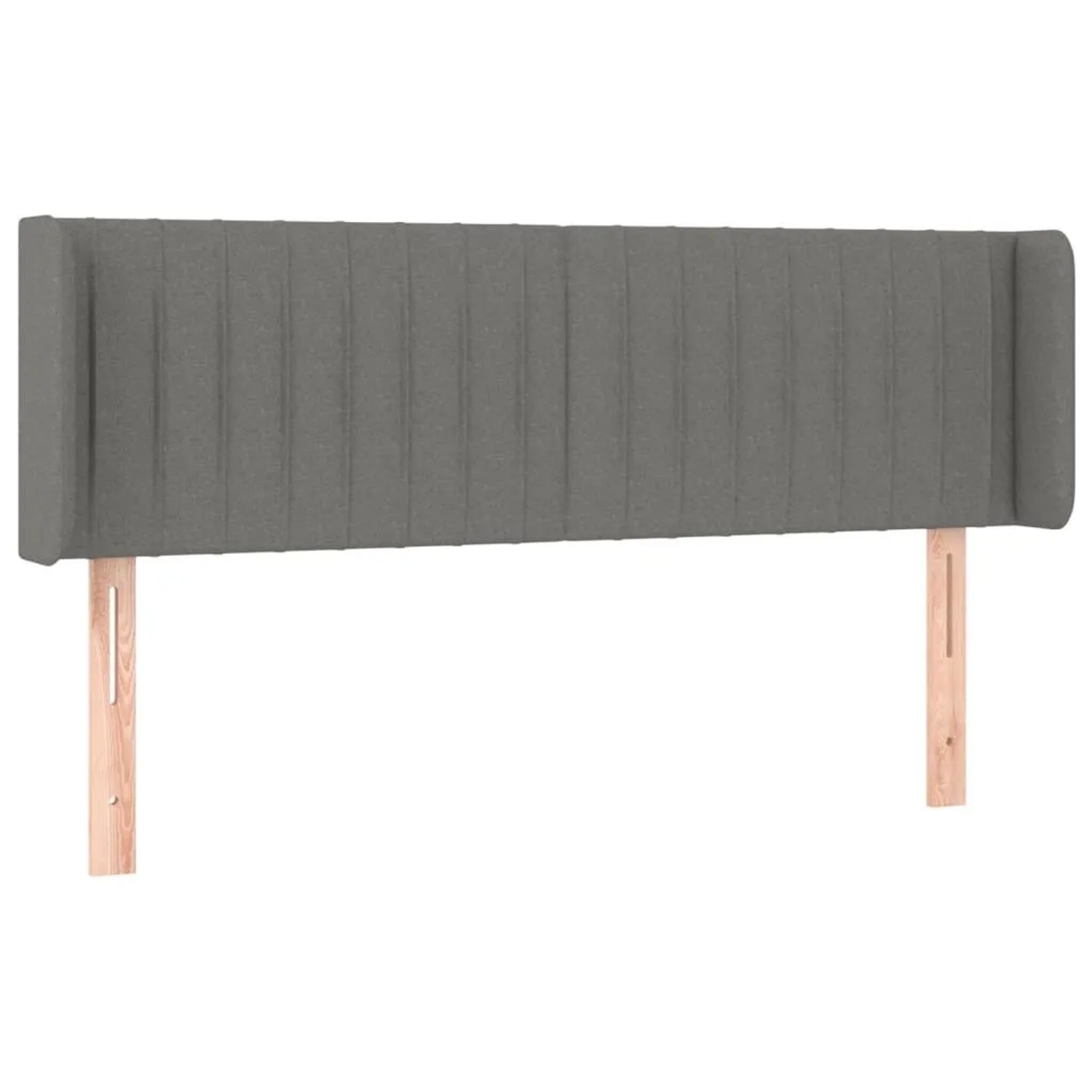 vidaXL Kopfteil mit Ohren Dunkelgrau 147x16x78/88 cm Stoff 3119005