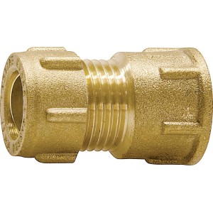 Messing Klemmring-Verschraubung, 15 mm x 18,6 mm (Rp 1/2) für Kupferrohre.