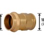 Übergangsmuffe aus Rotguss, 22 mm x 18,6 mm (Rp 1/2), für Pressfittings in Heizung, Wasser und Solar.