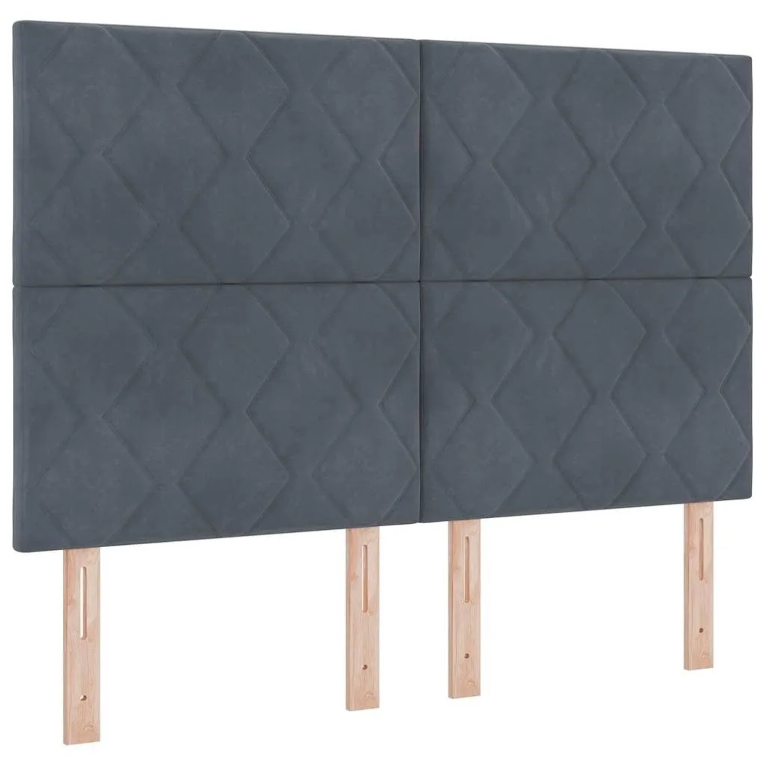 vidaXL LED Boxspringbett mit Matratze Dunkelgrau 140 x 200 cm Stoff 3343383