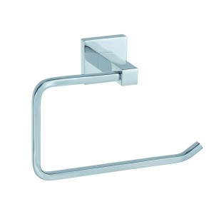 Wenko Handtuchring San Remo Chrom, eckiger Handtuchhalter aus verchromtem Messing.