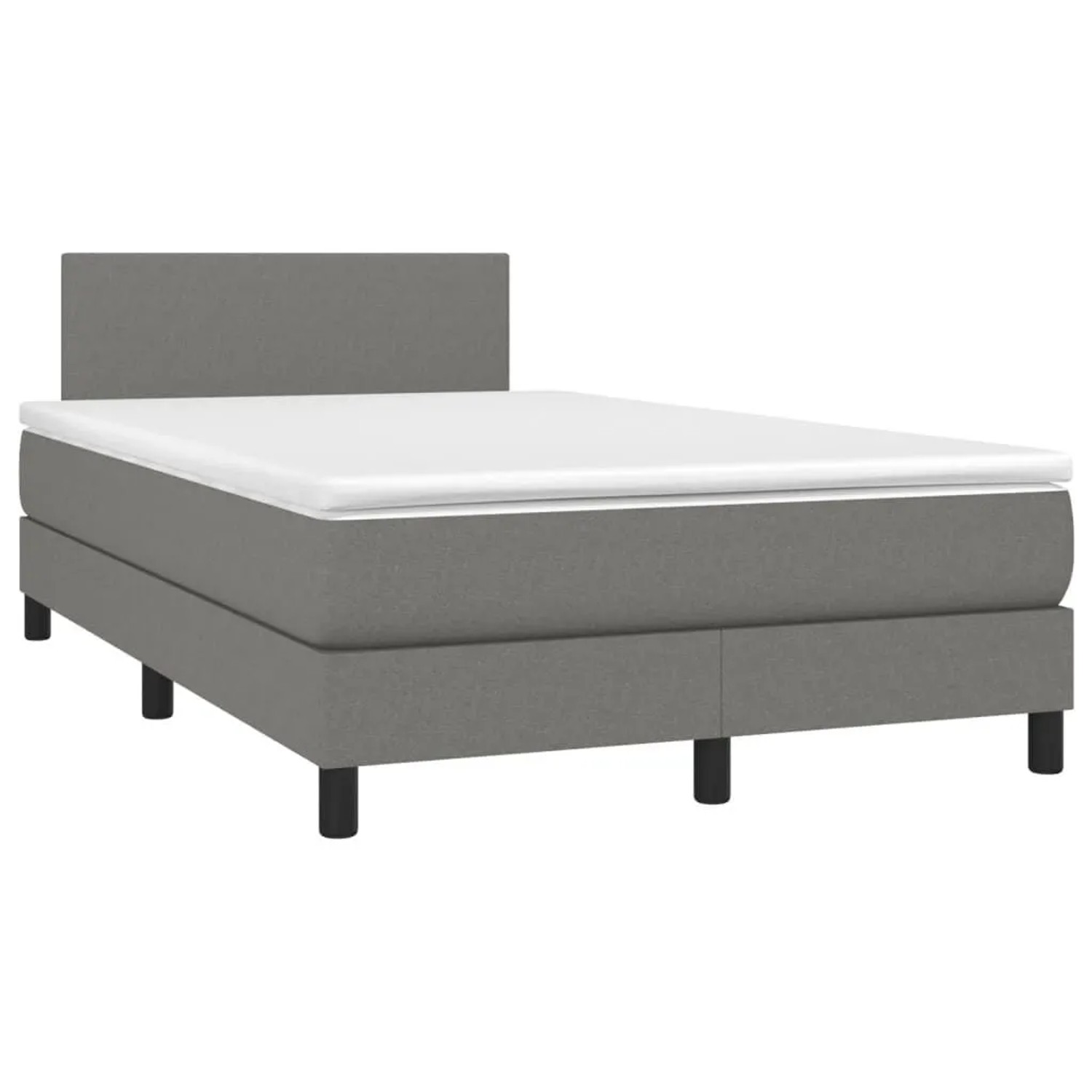 vidaXL Boxspringbett mit Matratze & LED Dunkelgrau 120x190 cm Stoff 3270026 günstig online kaufen
