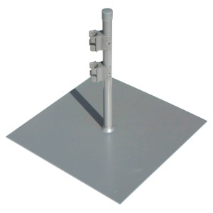 Floracord Fußplatte für Paravent, 35x35 cm, grau, für sicheren Stand des Sichtschutzes.