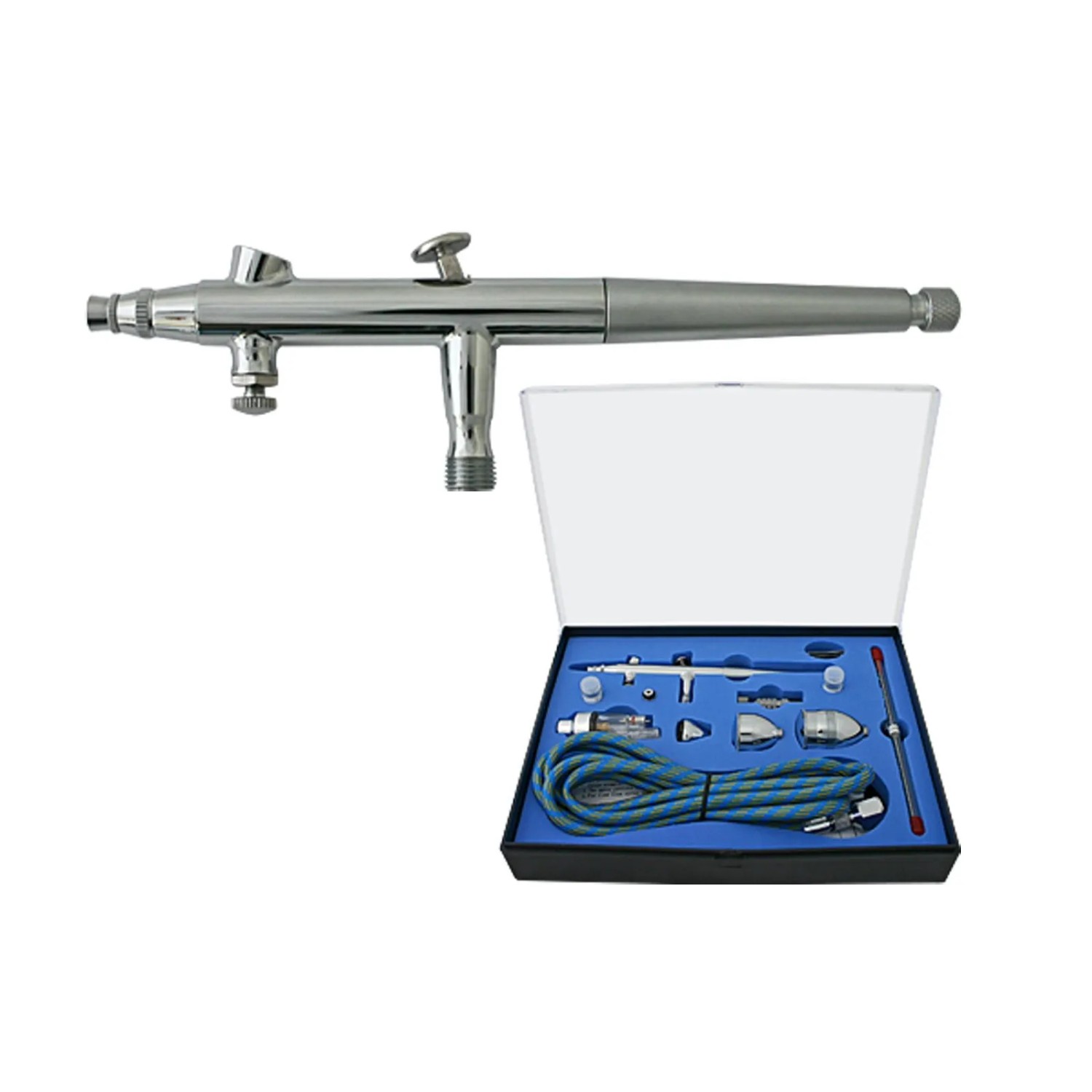 Wiltec Airbrush Pistole Typ 186K Double Action Spritzpistole Druckluft 02-05Mm
