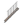 Minka Raumspartreppe Flex Hybrid, gerade Innentreppe aus schwarzem Metall mit 10 Stufen in Eiche-Optik.