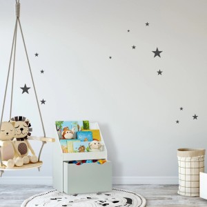 Relaxdays Kinderregal MDF Weiß mit Spielzeugkiste 70 cm x 50,5 cm x 28 cm 10,4 kg