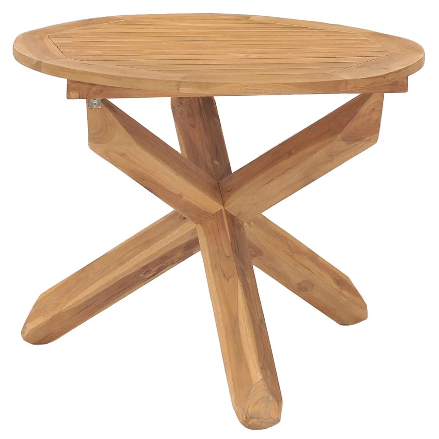 vidaXL Garten-Esstisch Ø90x75 cm Massivholz Teak 316168 günstig online kaufen