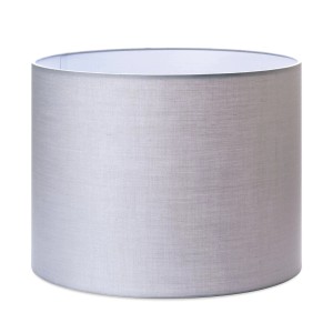 Grauer, runder Orion Lightstyle Lampenschirm aus Stoff, 40 cm Durchmesser, 30 cm hoch, für E27 Fassung.