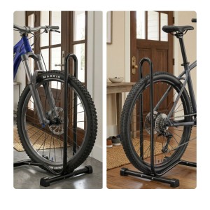 Relaxdays Fahrradständer Stahl Schwarz Rutschfest 76 cm x 38 cm x 46 cm 1,3 kg
