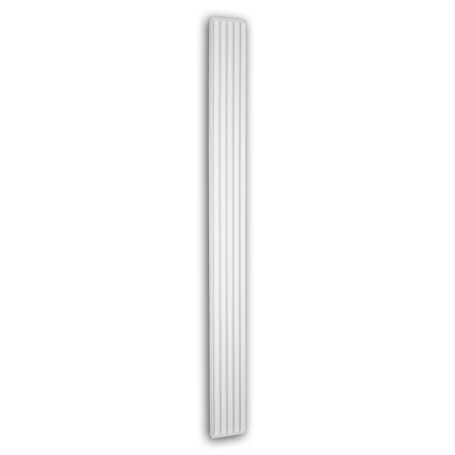 Thumbnail - PROFHOME 452202 Pilaster Schaft Fassaden Element Pilaster Außenstuck, 17,5 cm x 4,2 cm x 202 cm Weiß