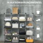 HOMCOM Würfel-Organizer, weiß, mit 16 Fächern zur Aufbewahrung von Kleidung, Schuhen und Spielzeug.