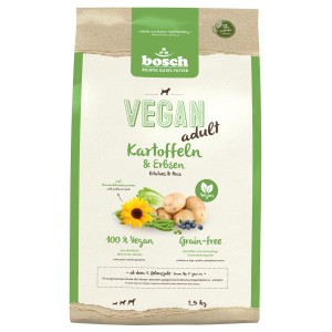 Bosch Pets Vegan Adult Hundefutter mit Kartoffel & Erbse, 2,5kg Sack.
