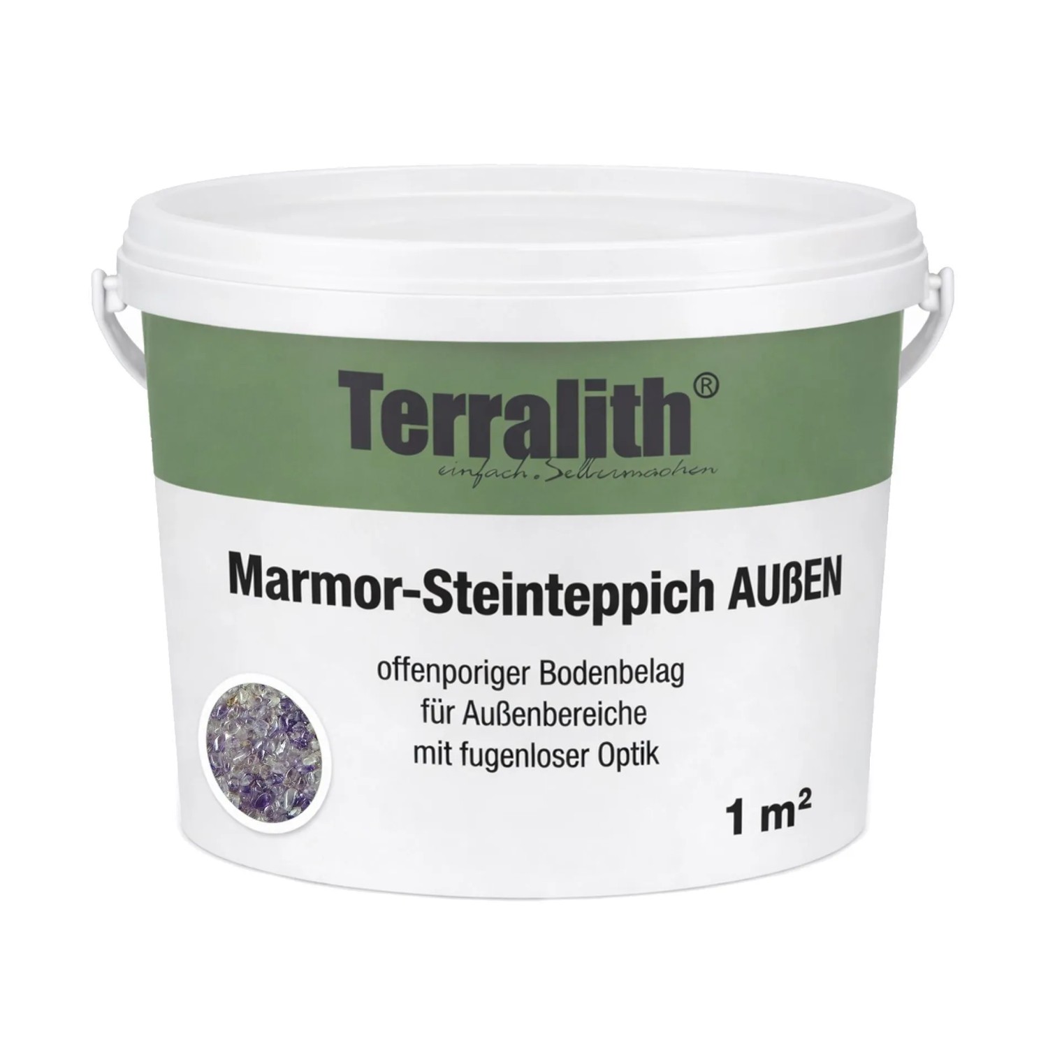 Terralith Edelsteinteppich Amethyst 1 m² Außen