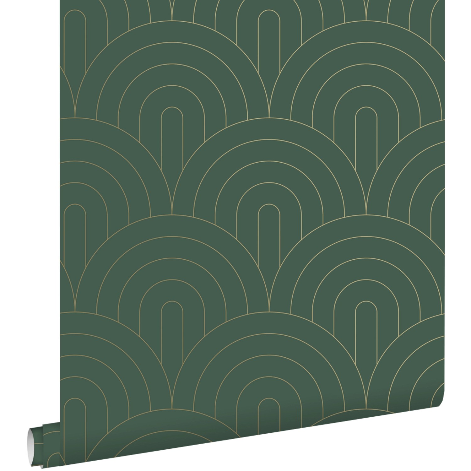 ESTAhome Tapete Art Decó Muster Smaragdgrün 53 cm x 10.05 m günstig online kaufen