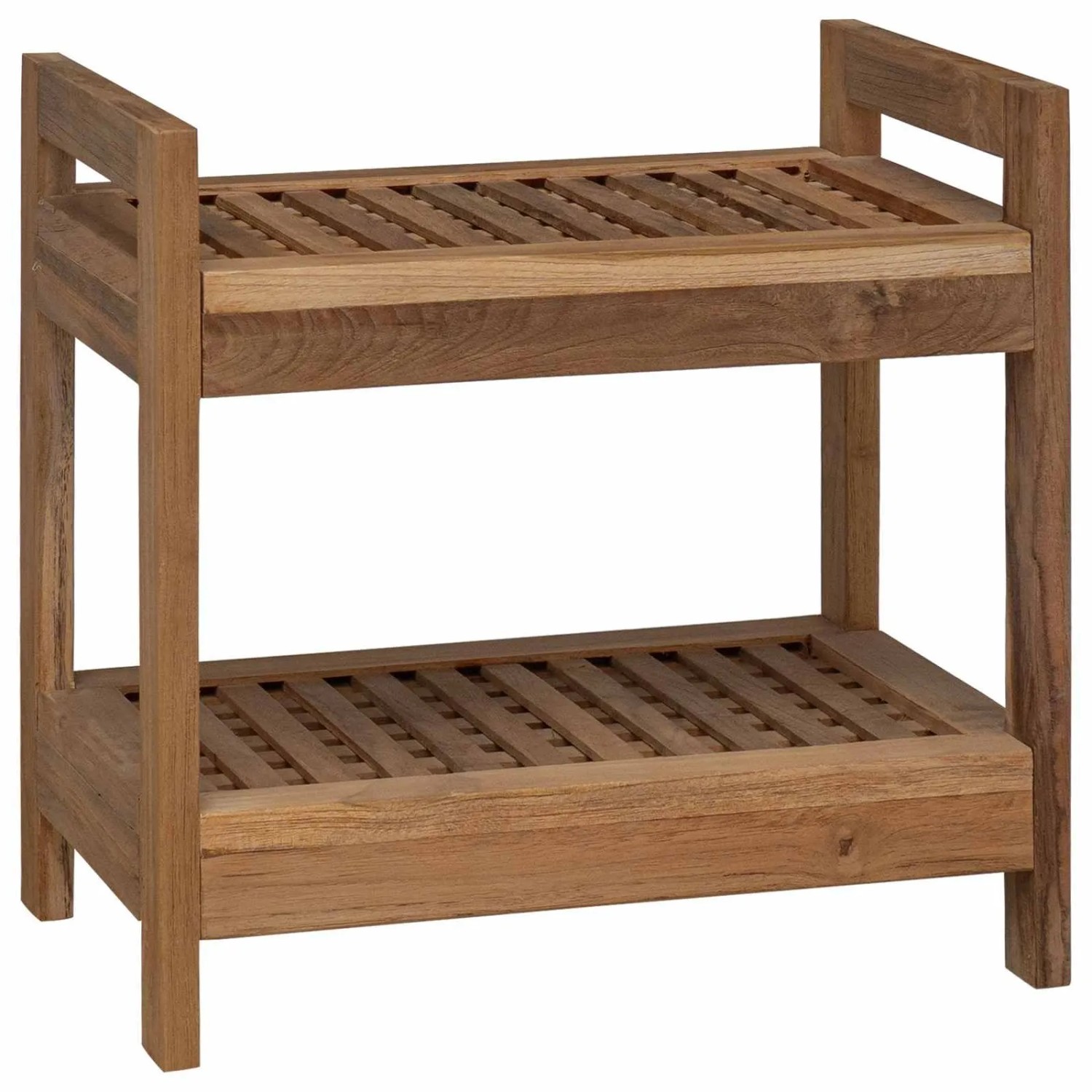 vidaXL Badregal Natur 45 x 30 x 45 cm Massivholz Teak 42024275