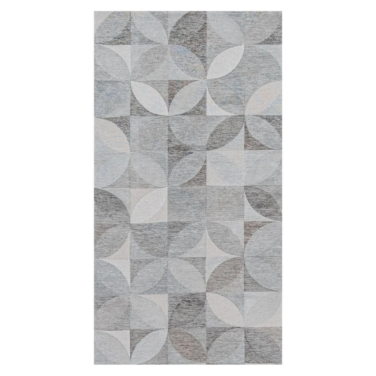 Lola&Moi Teppich Rock Crystal Silber 80x150cm
