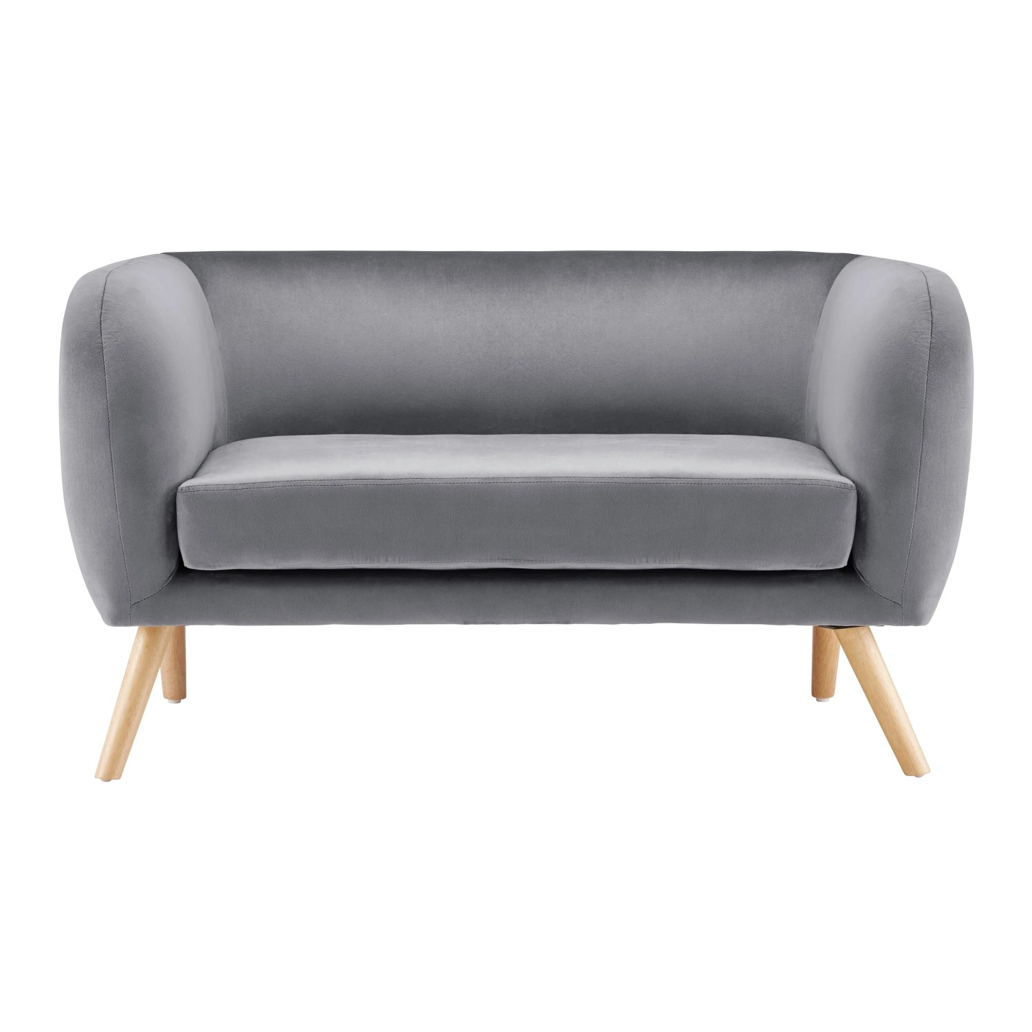 Bessagi Home Sofa Bruno Grau Samt