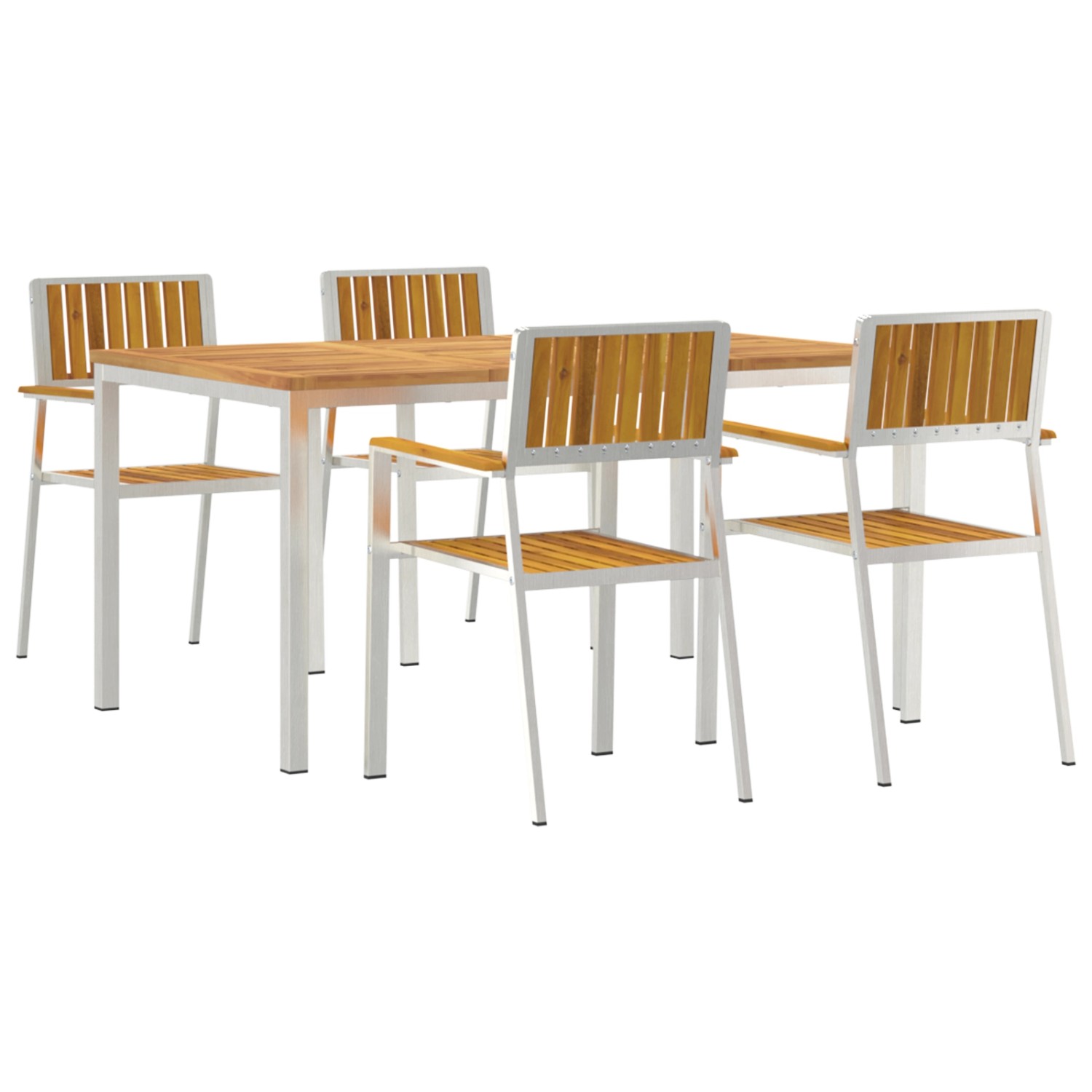 vidaXL 5-Teilige Garten Essgruppe aus Massivem Akazienholz 3334791 günstig online kaufen
