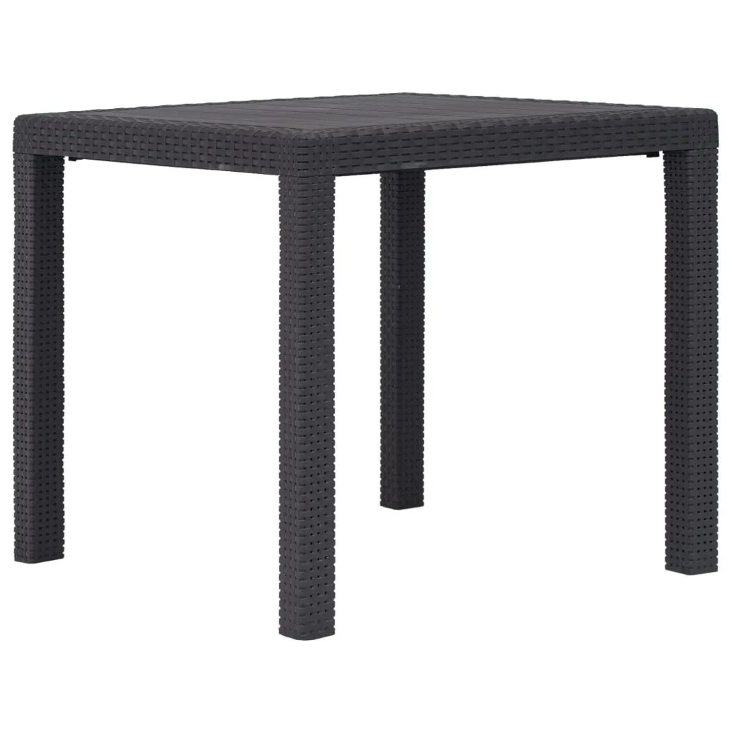 Furnicato Gartentisch Braun 79x79x72 Cm Kunststoff Rattan-optik