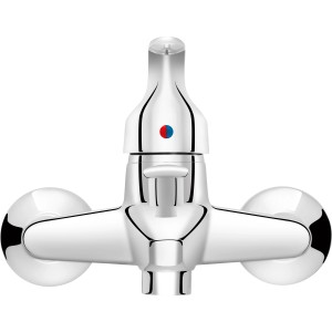 Chromfarbene baliv Wannenarmatur WA-5170 mit Einhebelmischer und Umsteller.