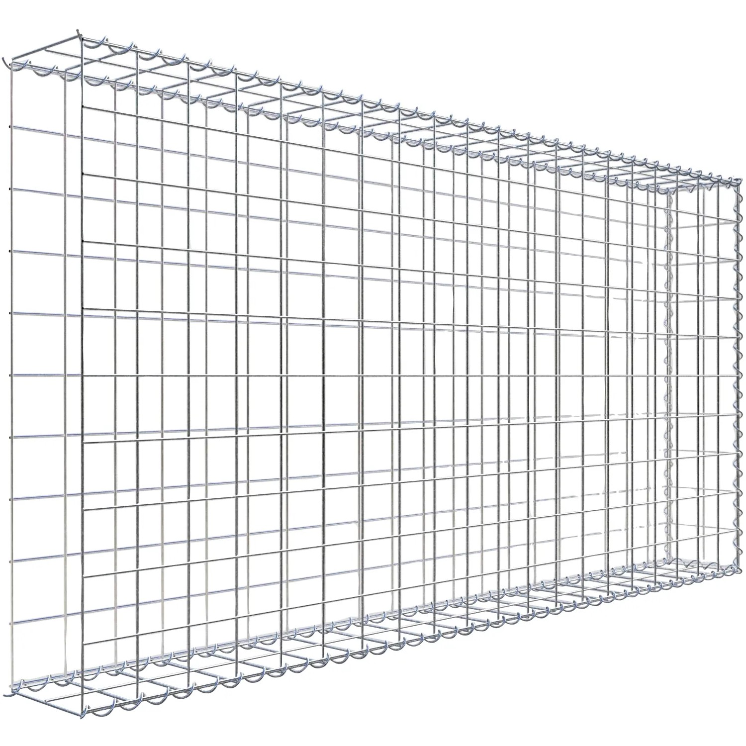 Gabiona Gabione-Anbaukorb Typ 2 100 x 200 x 20 cm Maschenw 10 x 10 cm