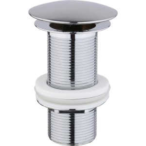 Sanpre Schaftventil für Wasserablauf, Chrom glänzend, 10 cm, 1 1/4 Zoll.