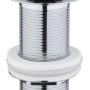 Sanpre Schaftventil für Wasserablauf, Chrom glänzend, 10 cm, 1 1/4 Zoll.