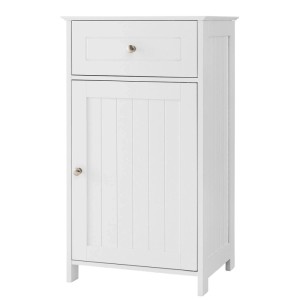 Costway Badezimmerschrank Badschrank Schmal Badkommode Weiß