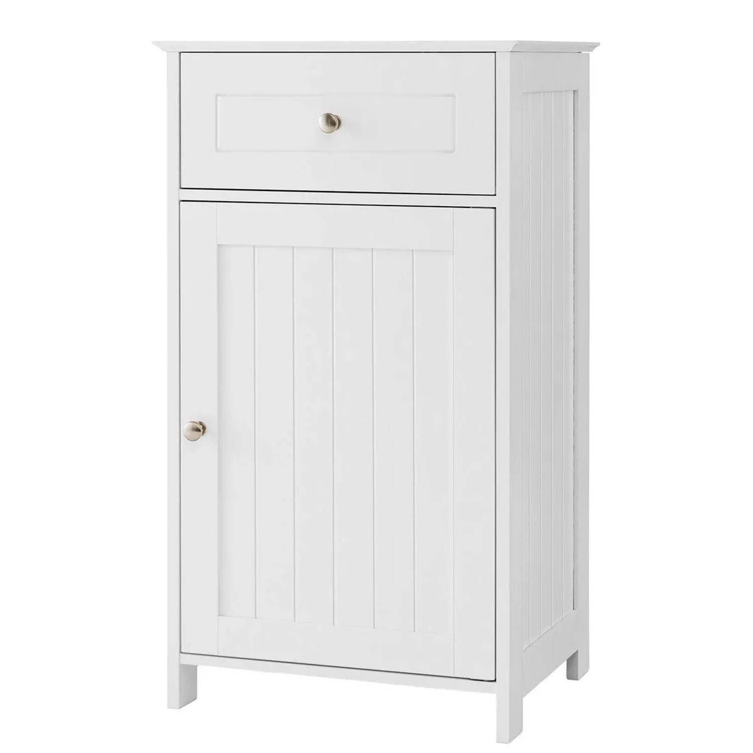 Costway Badezimmerschrank Badschrank Schmal Badkommode Weiß