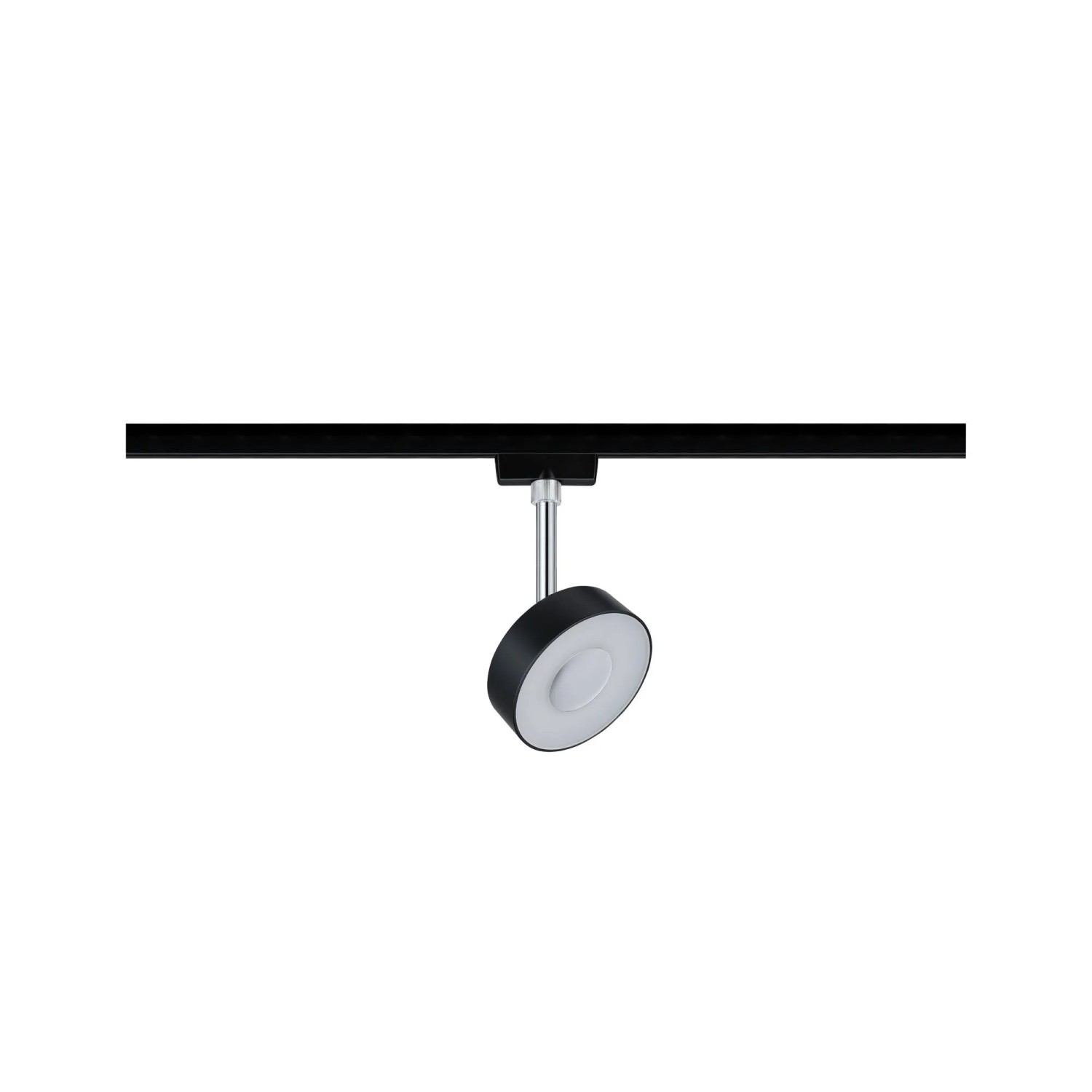 Paulmann URail LED-Spot Circle, schwarz/chrom, 5W, 4000K, dimmbar für Schienensysteme.