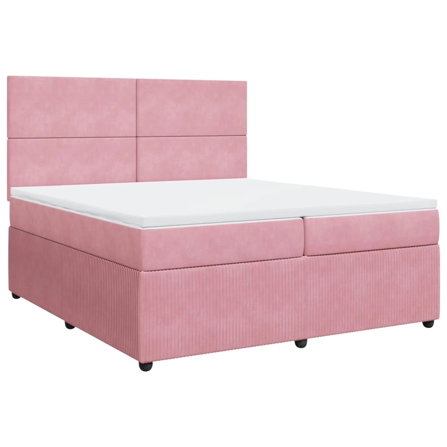 vidaXL Boxspringbett mit Matratze Rosa 200x200 cm Samt2106692 günstig online kaufen