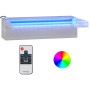 VidaXL Wasserfall-Element 30cm mit RGB LEDs aus Edelstahl für Gartenbrunnen.