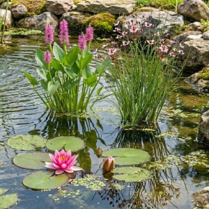 Vdvelde Rosa Seerose Komplettset Inkl Korb Substrat Kies & Nahrung