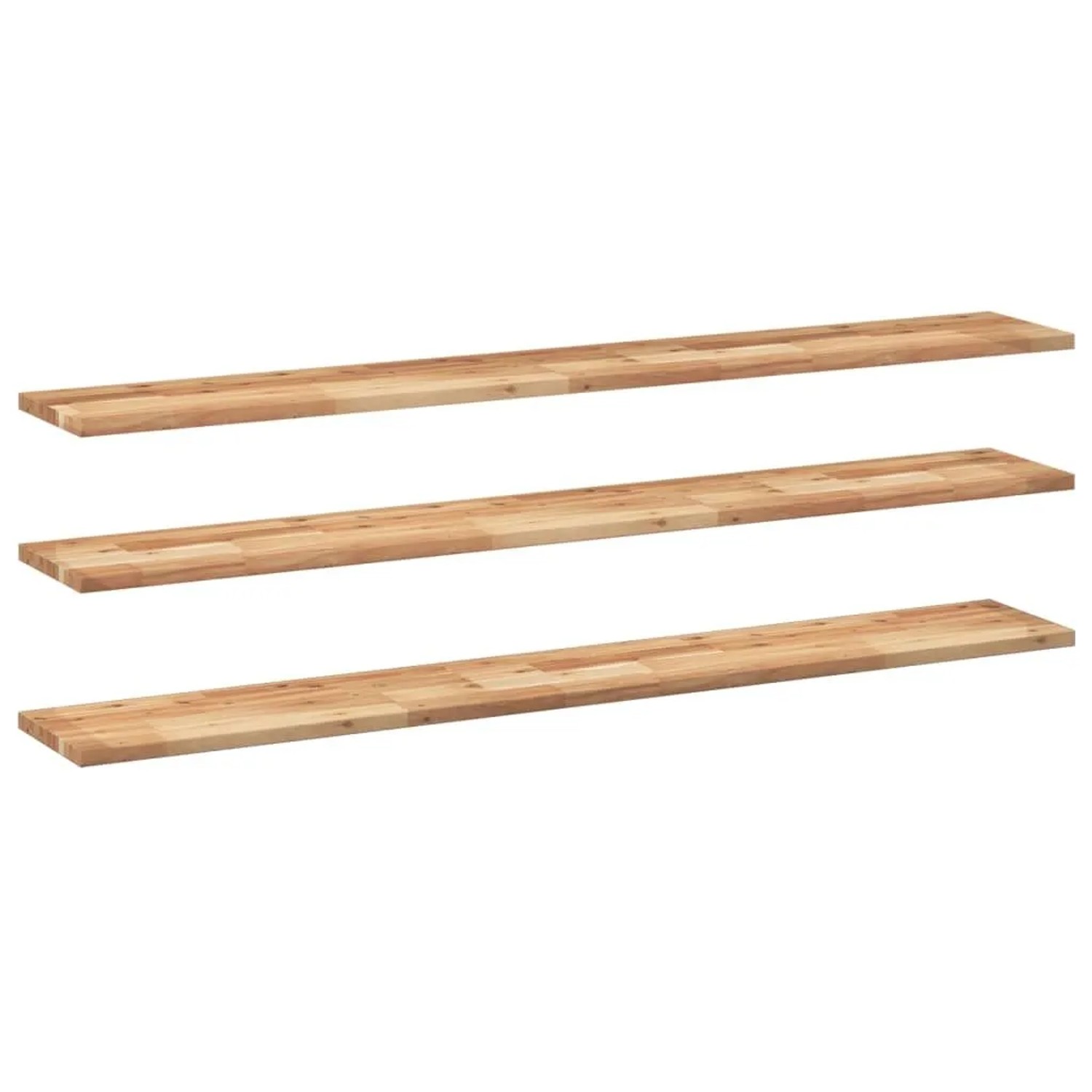 vidaXL Schweberegale 3 Stk 120x20x2 cm Massivholz Akazie Ölbehandelt 3279513