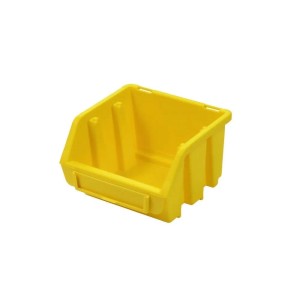 Gelbe PROREGAL Sichtlagerbox aus Polypropylen, 7,5x11,6x11,2cm, für Aufbewahrungssysteme.