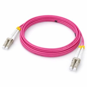 Violettes hb-digital Glasfaser Patchkabel OM4 LC-LC UPC, 15m, für Netzwerktechnik.