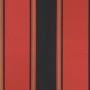 Nahaufnahme der gestreiften Markise in Orange, Braun und Schwarz von vidaXL, ideal für den Sonnenschutz.