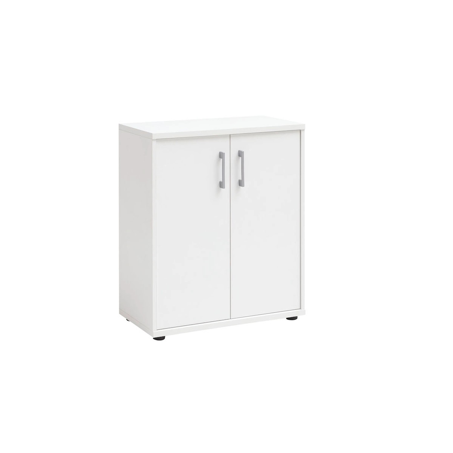 PROREGAL Aktenschrank Tiger Small HxBxT 77 x 65 x 34 cm 2 Fächern & 2 Flügeltüren Weiß