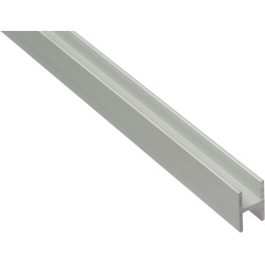 H-Profil aus Aluminium, 9x12x2000 mm, ideal für Konstruktionen und als Schutz.