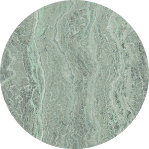 Runde, selbstklebende Vlies Fototapete Green Marble (Ø 125 cm) für Wandgestaltung.