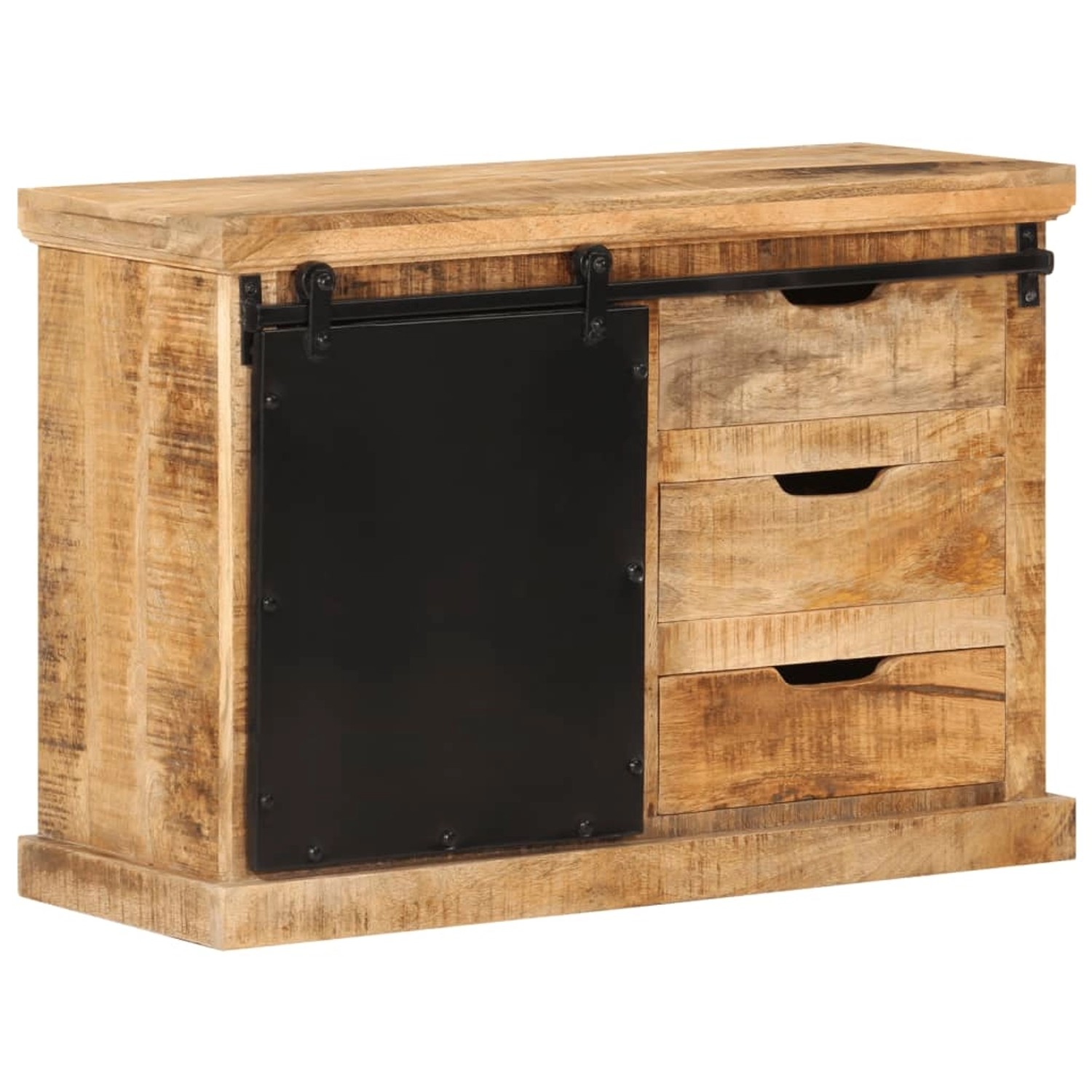 vidaXL Sideboard 80x30x55 cm Massives Raues Mangoholz 355844 günstig online kaufen