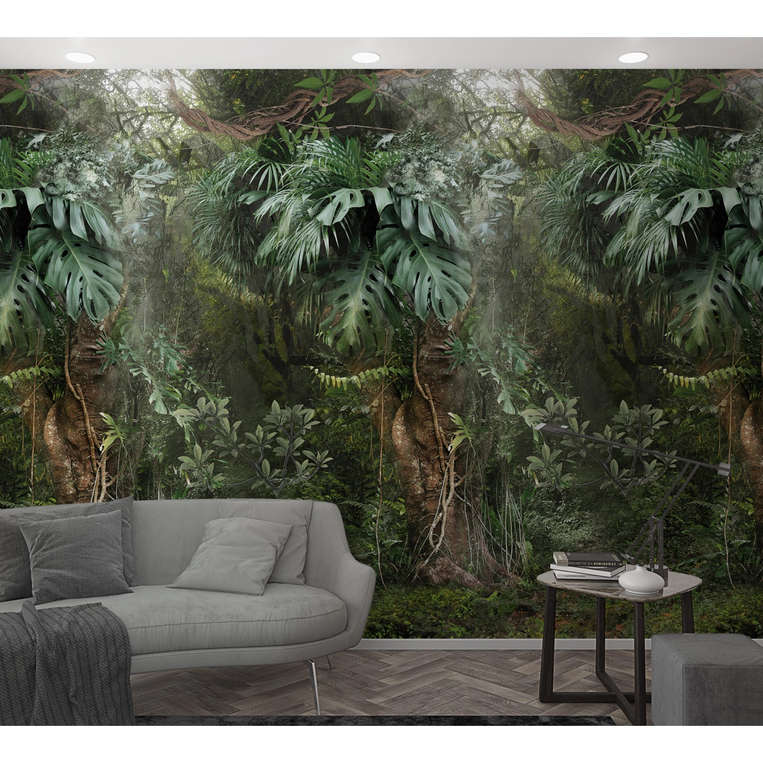 Marburg Vliestapete Floral Wald Grün 270 cm x 159 cm FSC® günstig online kaufen