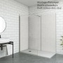 Duschparadies Duschrückwand 100x210cm Duschrückwände Wandverkleidung Premium Aluverbundplatte 3mm Fliesenersatz Zementgrau_5