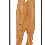 Moderne LED-Stehlampe Chaumont, 120 cm, in Schwarz und Holzoptik für Wohnräume.