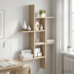 vidaXL Wandregal Sonoma-Eiche 61 x 15 x 102 cm Holzwerkstoff 8012190