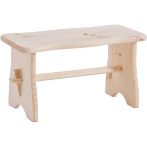 Zeller Fußbank aus Kiefernholz, vielseitig als Tritt oder Schemel nutzbar.