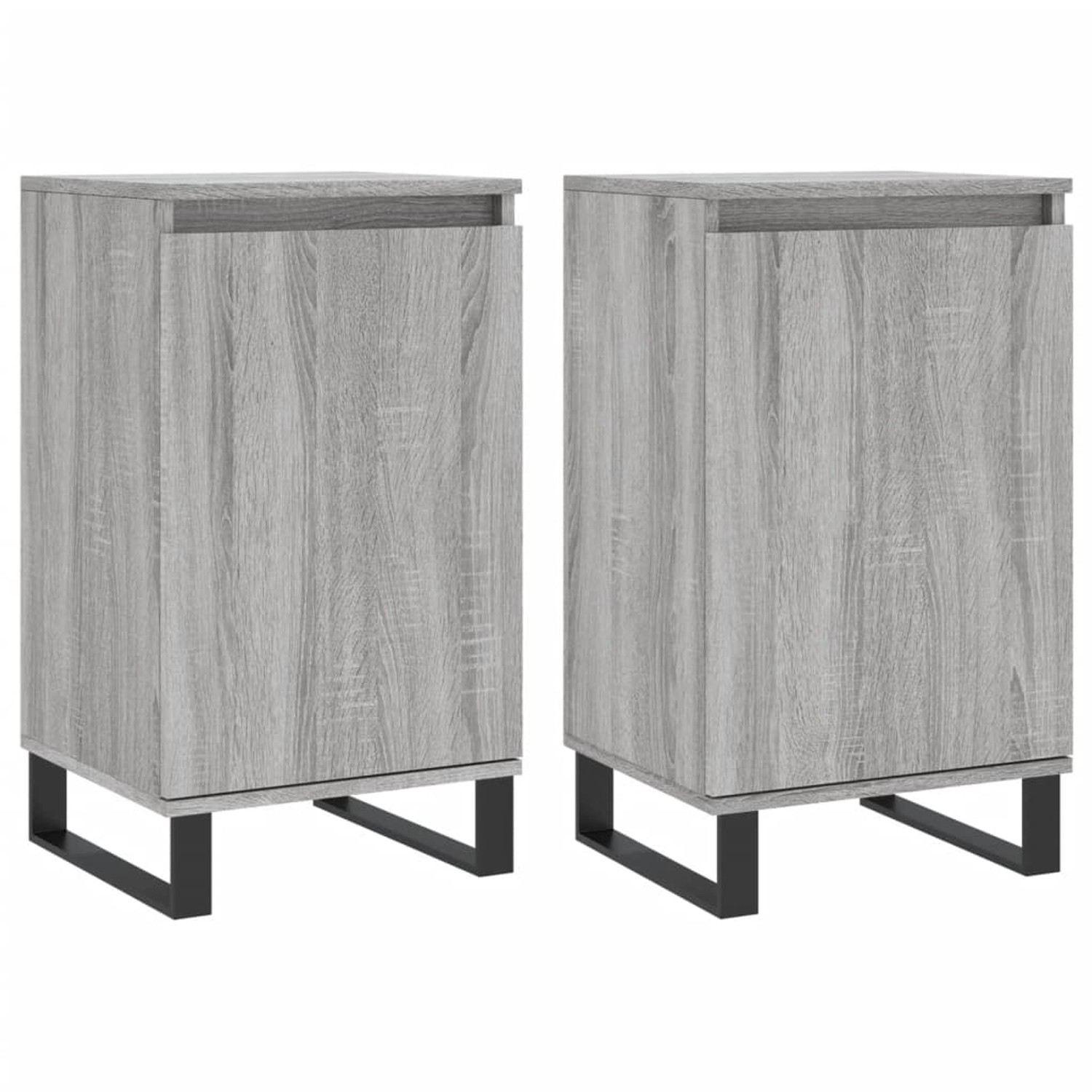 vidaXL Sideboards 2 Stk Grau Sonoma 40x35x70 cm Holzwerkstoff 831081 günstig online kaufen